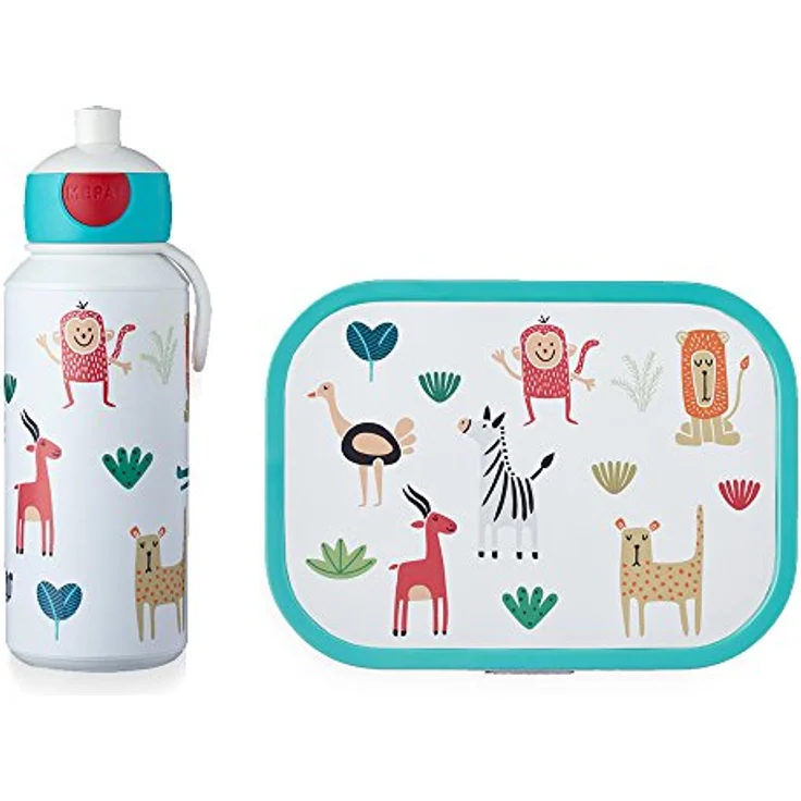 MEPAL Pop-up Trinkflasche und Brotdose lunchset-Campus-pubd-Animal-Friends, abs, 0 mm, 2 – Bild 1