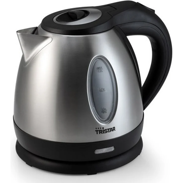 Tristar Edelstahl Wasserkocher mit 1,2 Liter Fassungsvermögen - 360° rotierbar mit Wasserstandsanzeige, WK-1323 – Bild 1