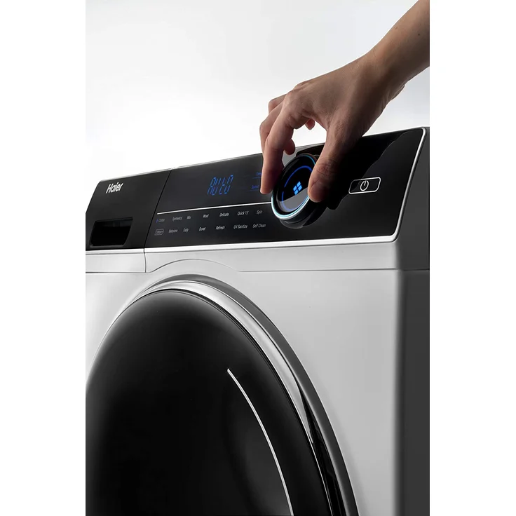 Haier HW100-B14979, Frontlader-Waschmaschine, A, Fassungsvermögen 10 kg, Standgerät, Breite 59,5 cm, Endezeitvorwahl, Dampffunktion – Bild 3