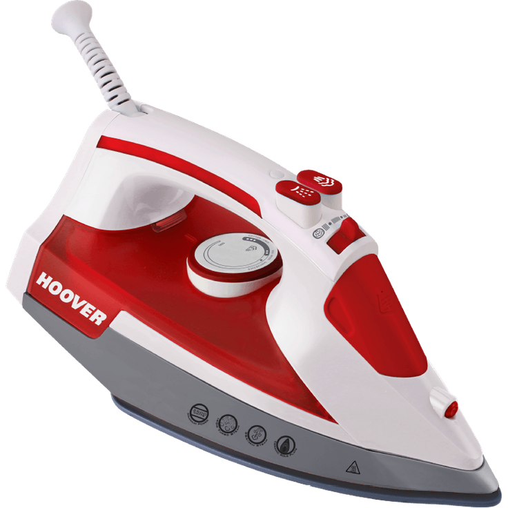 Hoover 39600188 Tim2500Eu 011 Dampfbügeleisen TIM 2500, Kunststoff, Grau, Rot, Weiß