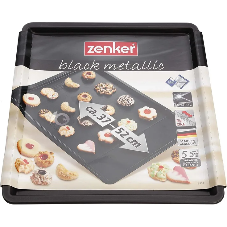 Zenker 6537, Backofen-Backblech, Breite 37 bis 52 cm, antihaftbeschichtet