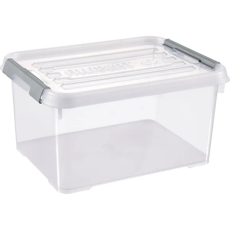 Curver ''praktischer Plus'' Aufbewahrungsbox mit Deckel, transparent-silber, 15 Liter