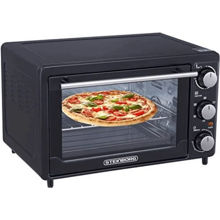Steinborg Mini-Backofen 25 Liter mit Umluft 1600W in schwarz – Bild 1