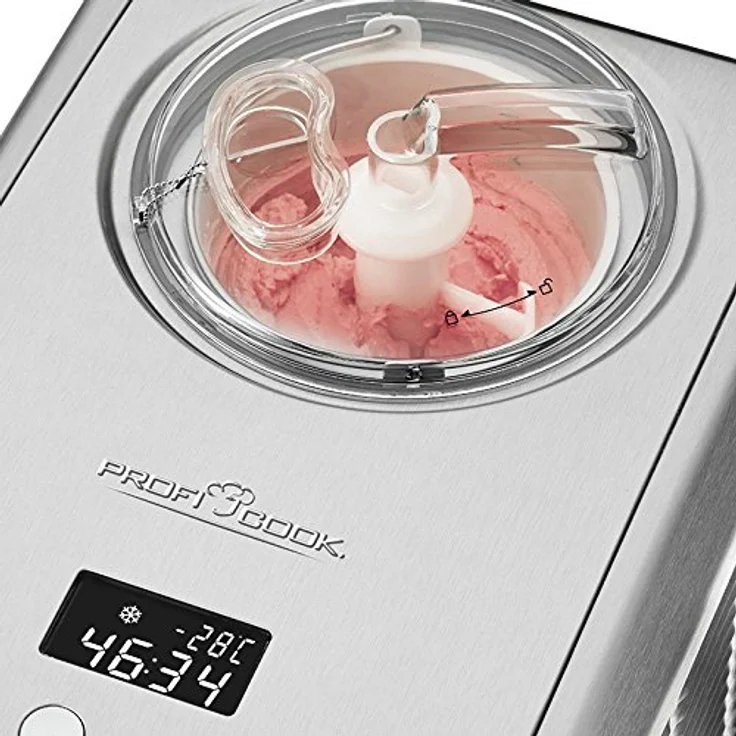 Profi Cook PC-ICM 1091 Eismaschine (3 in 1 für Speiseeis, Frozen Joghurt und Sorbet, Kompressor-Kühlung, LCD-Display, für bis zu 1,5 l Speiseeis) edelstahl – Bild 2