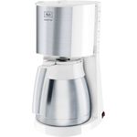 Melitta Enjoy Top Therm 1017-07, Filterkaffeemaschine mit Thermkanne, AromaSelector, Weiß Filter-Kaffeemaschine, Edelstahl, 1.2 liters