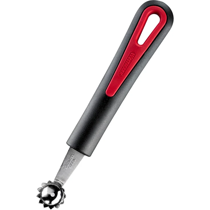 Westmark Aushöhl-Löffel-Tomatenstrunk-Entferner, Mit gezahntem Rand, Ø 21 mm, Rostfreier Edelstahl-Kunststoff, Länge: 16,6 cm, Gallant, Schwarz-Rot-Silber, 29202270 – Bild 1