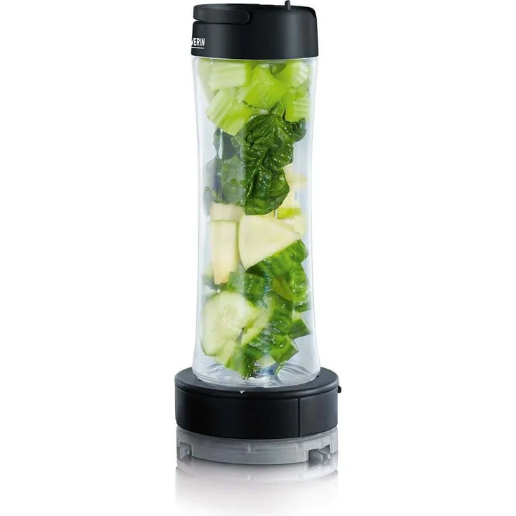 SEVERIN Multimixer SM 3737 mit Smoothie Mix & Go (Inkl. 1 L Mixbehälter und 600 ml Trinkbecher mit Deckel, ca. 500 W) edelstahl-schwarz – Bild 9