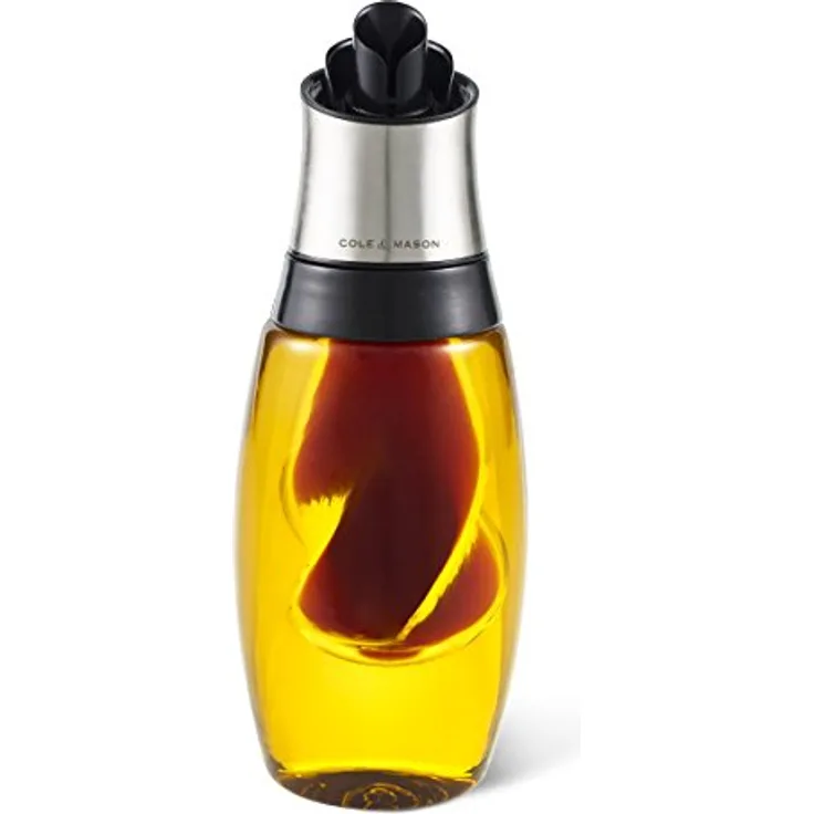 Cole & Mason DUO H103069 - Ausgießer für Öl- und Essig in einer Flasche, Glas, Höhe 23 cm