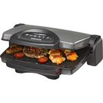 ROMMELSBACHER Multi Grill KG 1800 flexible Höhenverstellung, komplett aufklappbar, stufenlos regelbar, herausnehmbare, antihaftbeschichtete Grillplatten je 33 x 24 cm, Fettablauf, 1800 Watt