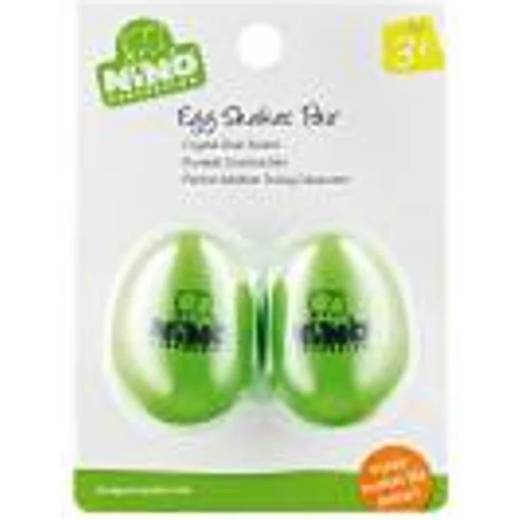 Nino Percussion NINO540GG-2 Egg-Shaker Normale Größe in Grass-Green 2er Set