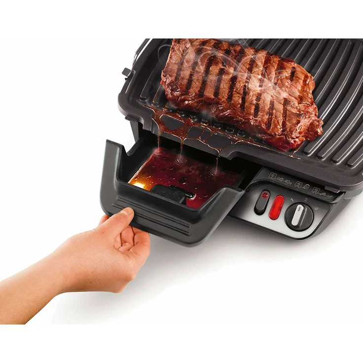 Tefal GC3060 3in1 Kontaktgrill mit Überback-Funktion, 2000W, doppelte Grillfläche wenn aufgeklappt als Tischgrill-BBQ, auch für Sandwich, Steak, Panini, regelbarer Thermostat, antihaftbeschichtet, silber – Bild 3