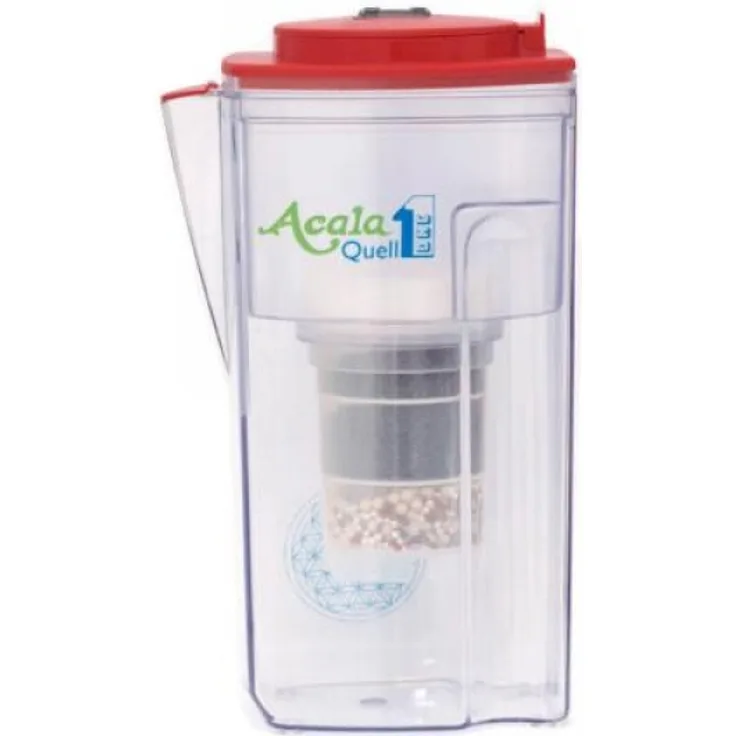 AcalaQuell One Himbeere Kannenfilter inkl. Mikroschwamm und Filterkartusche