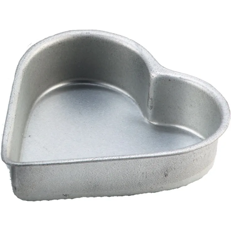 herzförmige Backform Silbergrau 9,5 cm