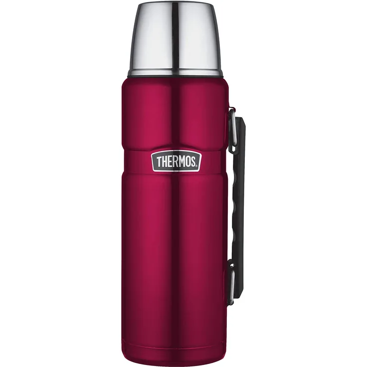 Thermoskanne, Edelstahl, Himbeerfarben, 1,2 l