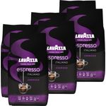 Lavazza Kaffee Espresso Italiano Cremoso, ganze Bohnen, Bohnenkaffee, Set, 6 x 1000 g