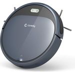 Coredy R300 Saugroboter mit Ladestation, 110 Min Laufzeit, Automatischer Staubsauger Roboter, 1400Pa Saugkraft, Superchlank, Extrem Leise Roboterstaubsauger für Tierhaare, Hartböden und Teppiche