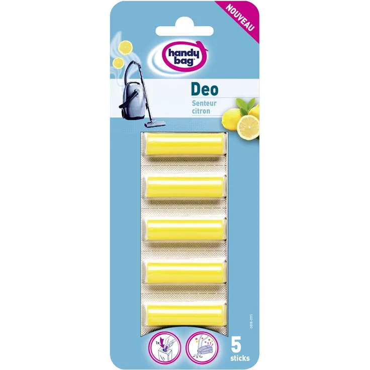 Handy Bag Duftsticks Duft, für Staubsauger mit Beutel, 5 Stück, déo Sticks Zitrusduft