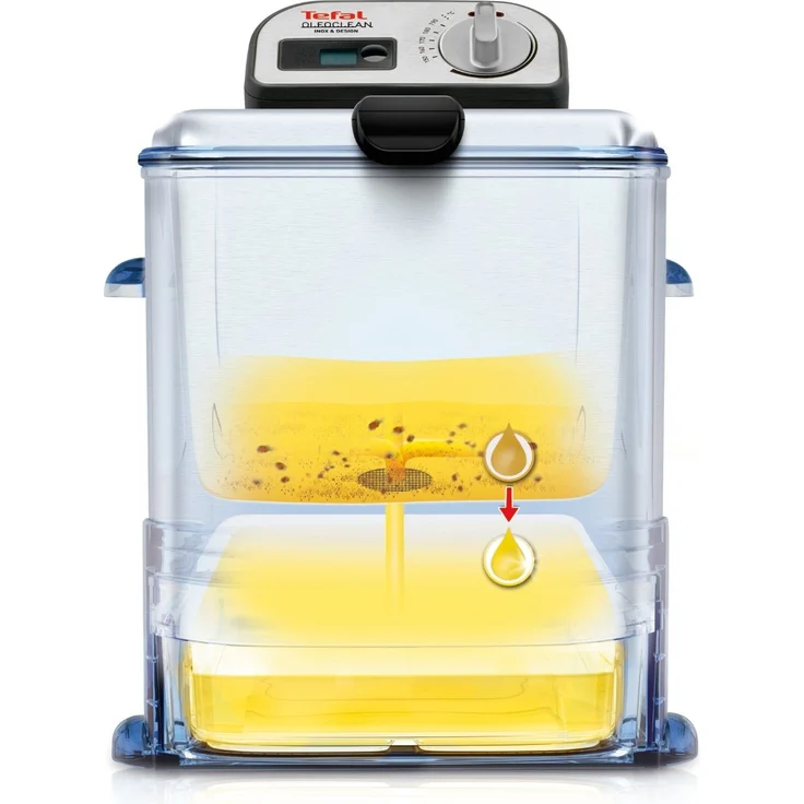 Tefal FR8040 Pro Inox & Design Fritteuse Oleoclean, mit Öl, 3.5 l, schwarz-edelstahl, 2300 Watt – Bild 2