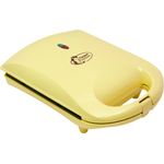 Bestron Waffeleisen für Herzwaffeln am Stiel, Retro Design, Sweet Dreams, 780 Watt, Gelb