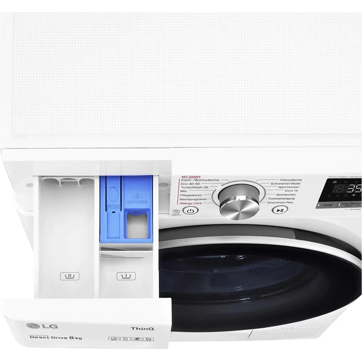 LG F4WV708P1E, Frontlader-Waschmaschine, A, Fassungsvermögen 8 kg, Standgerät, Breite 60 cm, Mengenautomatik, Startzeitvorwahl – Bild 5