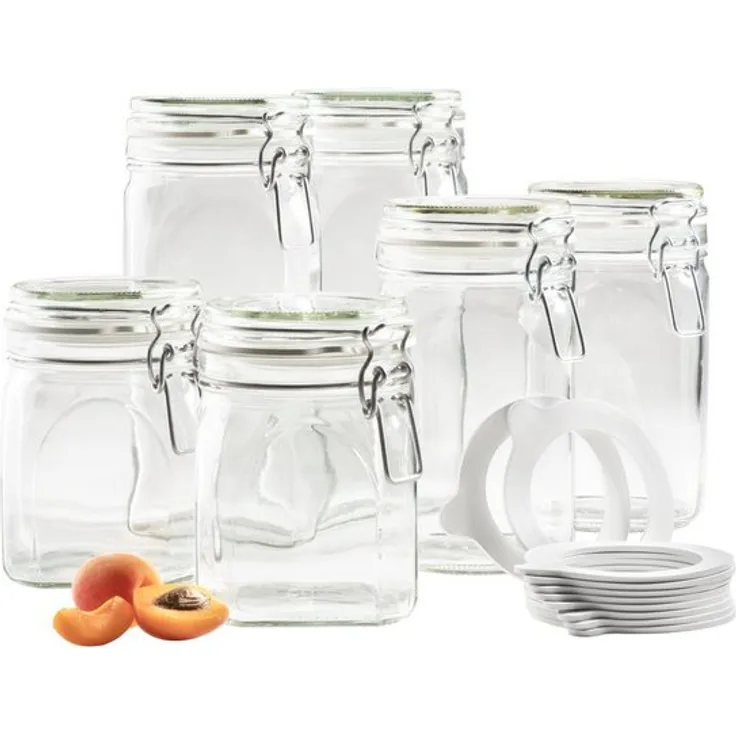 MÄSER Set: Gothika Vorratsglas-Set mit Deckel, Glas 7-tlg