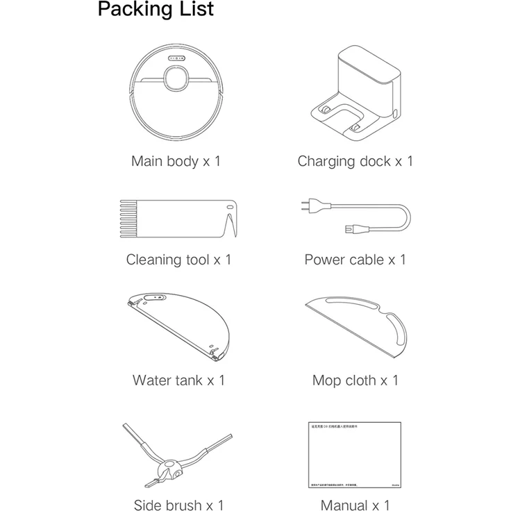 Dreame D9 Saugroboter mit Wischfunktion, 150 min Akkubetrieb, 3.000 Pa Saugleistung, App- und Sprachsteuerung, weiß – Bild 11