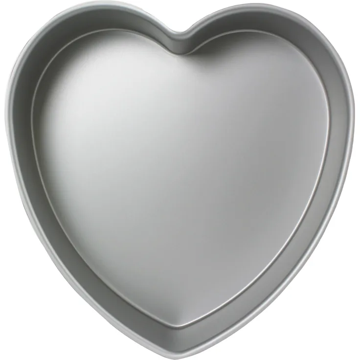 PME HRT083 Herzförmige Backform aus eloxiertem Aluminium, 203 x 76 mm tief, Silver, 30.3 cm