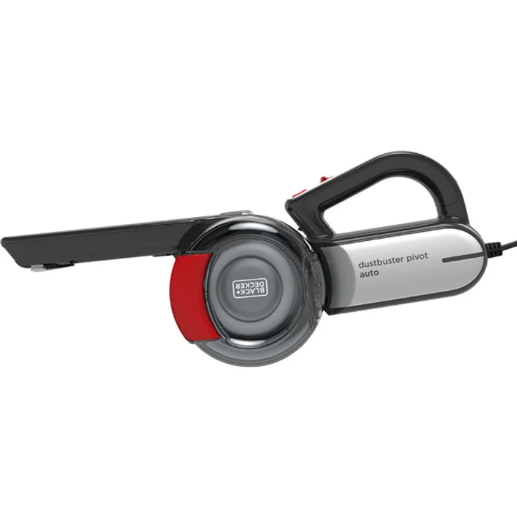 Black & Decker PV1200AV-XJ Autosauger Dustbuster Pivot, Bürstenaufsatz, Fugendüse, flexiblem Saugschlauch, Aufbewahrungsnetz – Bild 1