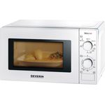 Severin MW 7891 2-in-1 Mikrowelle mit Grillfunktion, Standgerät, inkl. Grillrost und Drehteller 24,5 cm, 700 Watt, weiß-chrom