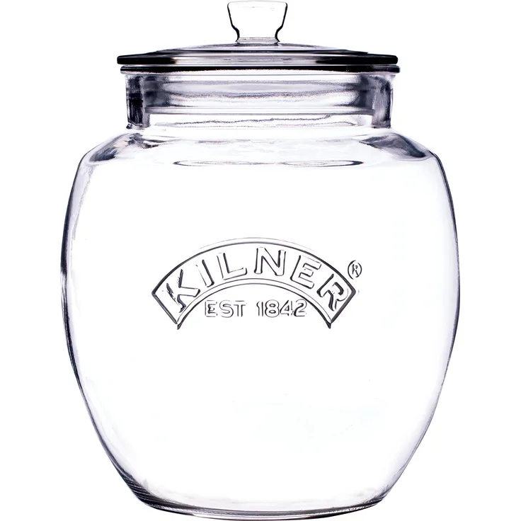 Kilner Universal-Vorratsglas mit luftdichtem Deckel 4 Liter Einkochglas, Glas, transparent