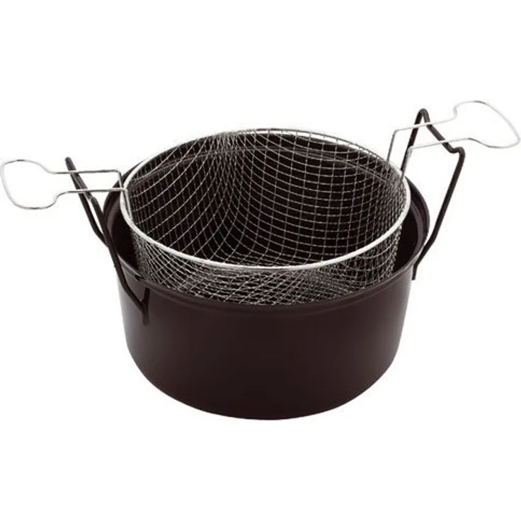 Baumalu 311307 Frittiertopf mit Korb, liert, Stahl, 28 cm