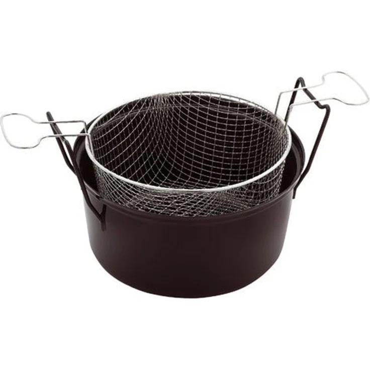 Baumalu 311307 Frittiertopf mit Korb, liert, Stahl, 28 cm – Bild 1