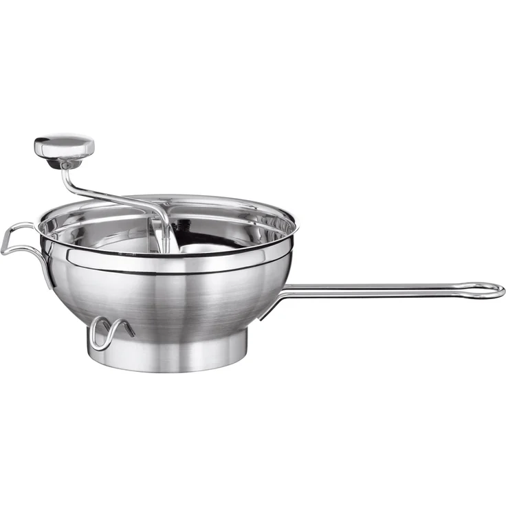 RÖSLE Passiermühle-Passetout mit Gegengriff inkl. zwei Siebeinlagen (1 & 3 mm), Edelstahl 18-10, Ø 23 cm, komplett zerlegbar, Profiqualität, spülmaschinengeeignet – Bild 1