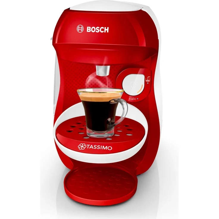 Bosch TAS1006 Tassimo Happy Kapselmaschine, über 70 Getränke, vollautomatisch, geeignet für alle Tassen, kompakte Größe, 1400 Watt, rot-weiß – Bild 3