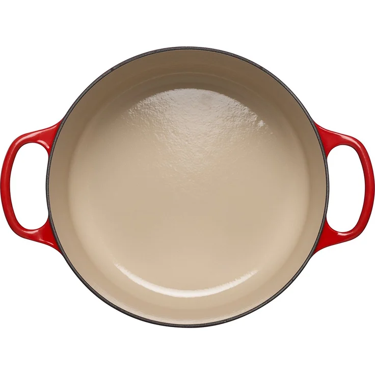 Le Creuset Signature Gusseisen-Bräter mit Deckel, Durchmesser 28 cm, Rund, Für alle Herdarten und Induktion geeignet, Volumen: 6,7 l, Kirschrot – Bild 3