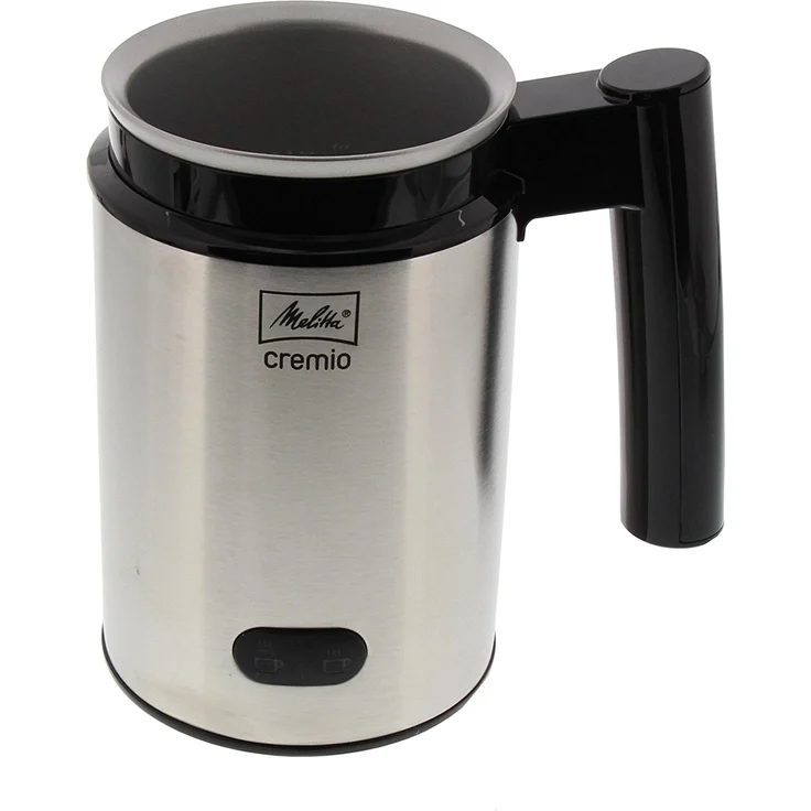 Melitta CREMIO 1014-03 Milchschäumer, 450W, 150ml Milchschaum, für kalte und warme Milch, antihaftbeschichteter Behälter, perfekter, feinporiger Milchschaum, silber – Bild 2