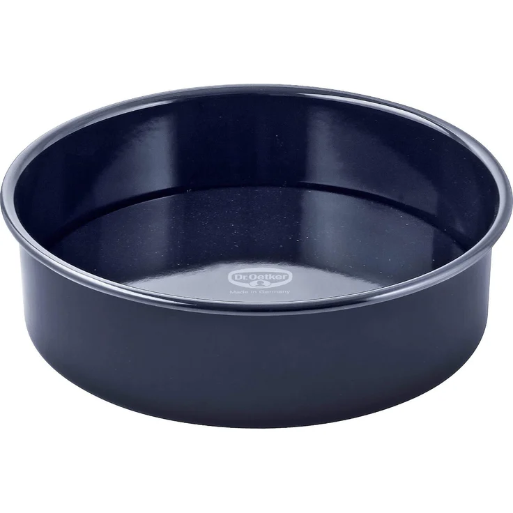 Dr. Oetker mit Hebeboden Durchmesser 26 cm BACK-LIEBE EMAILLE, runde Backform mit schnitt- & kratzfester le-Versiegelung, Kuchenform für köstliche Torten (Farbe: Blau), Menge: 1 Stück – Bild 1