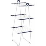 Leifheit Turmtrockner Pegasus Tower 190, 19m Leinenlänge für 2 Waschmaschinenladungen, kompakter Wäscheständer inkl. Kleinteilehalter, Standtrockner mit 3 abklappbaren Ebenen, ideal für die Dusche