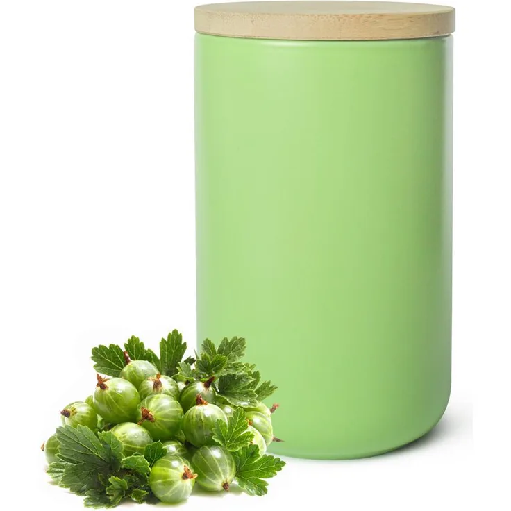 Vorratsdose Grün aus Porzellan mit Bambusdeckel Vorratsbehälter Dose Vorratsglas Aufbewahrungsdose