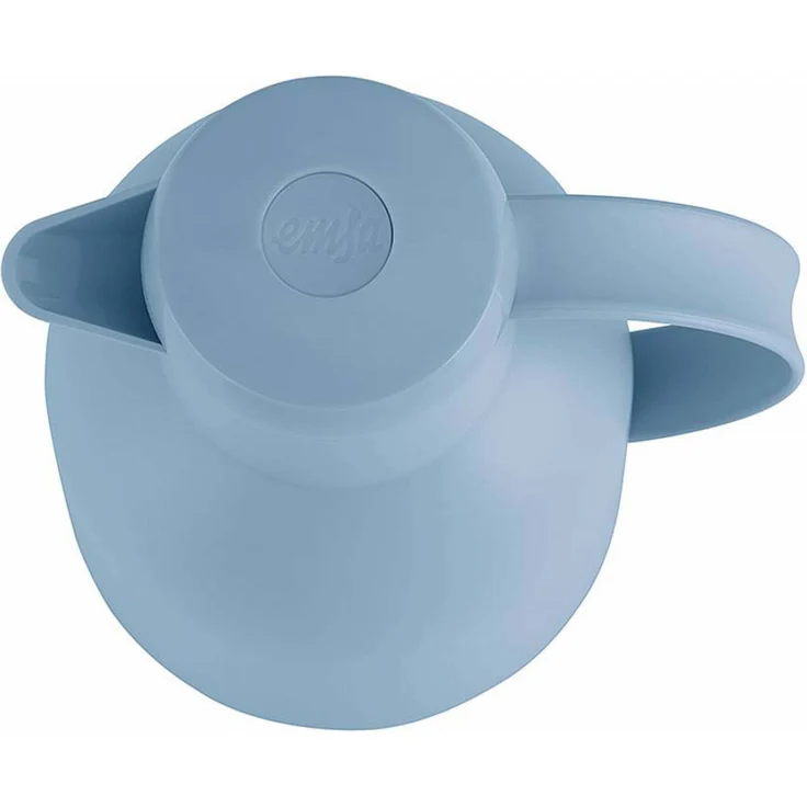 Emsa F4010100 Samba Isolierkanne (1 Liter, Quick Press Verschluss, 12h heiß, 24h kalt) puder-blau – Bild 2