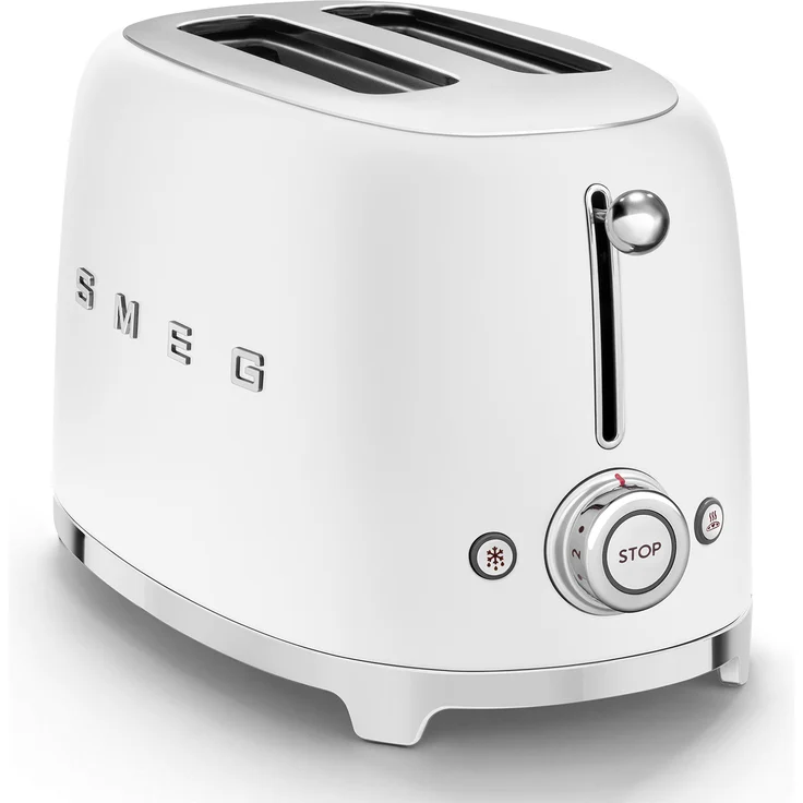 SMEG TSF01WHMEU Doppelschlitztoaster, 950W, 6 Bräunungsstufen, matt weiß – Bild 2