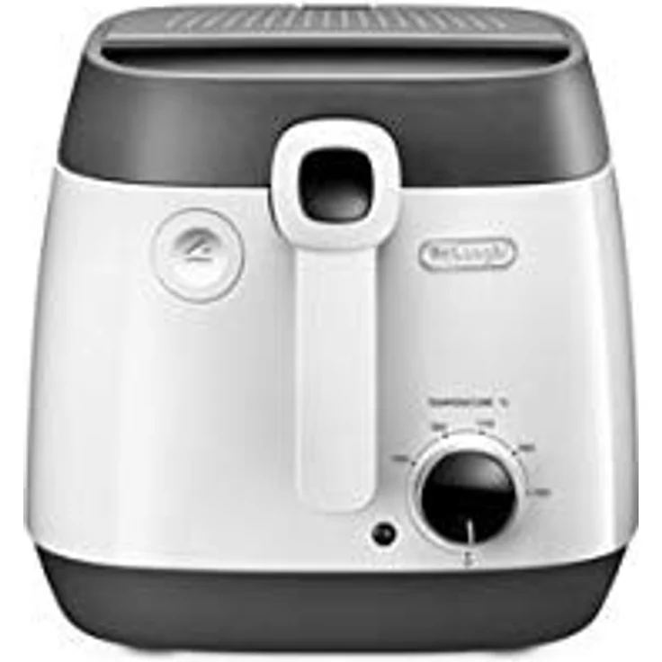 De Longhi FS6035 Fritteuse, mit Fett, 1800 Watt, 2.4 Liter Fassungsvermögen, weiß