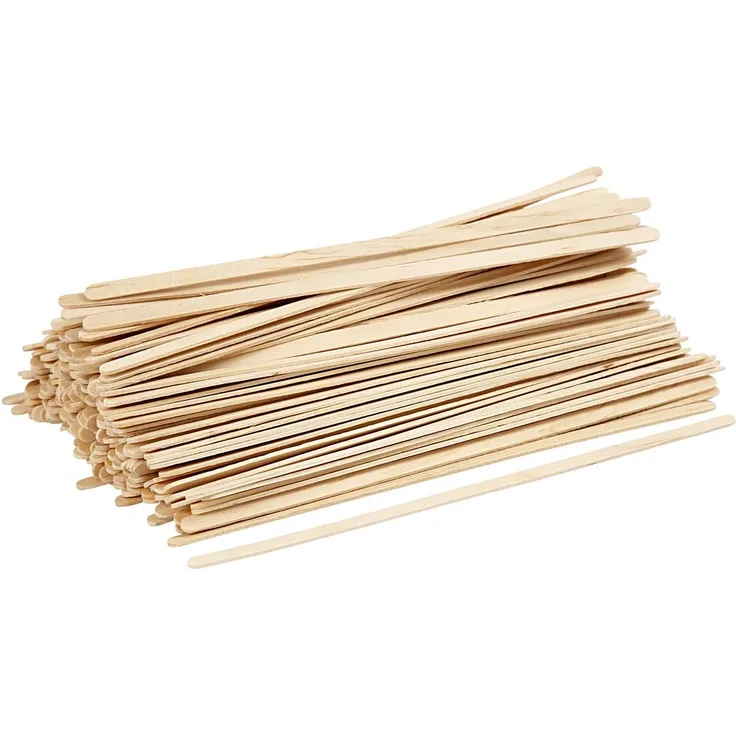 Lolly Sticks, L: 19 cm, Birke, lang, dünn, 200 Stück