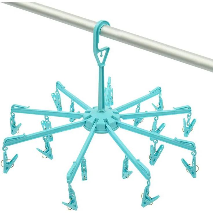 ProPlus Trockenkarussell mit 18 Wäscheklammern Wäschespinnen 186 Gr Wäscheständer Ø48 cm