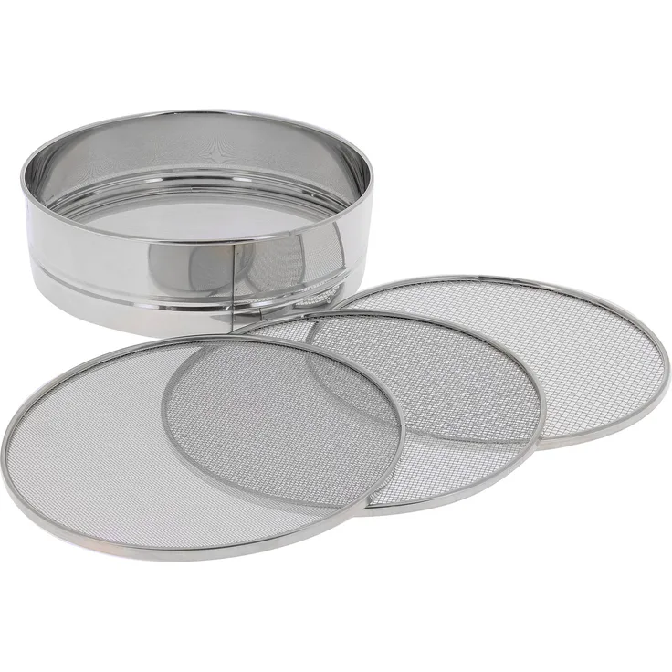 DE BUYER 4605.21 Sieb 4 Maschen austauschbar Edelstahl grau 0,5-1-2-3 mm Durchmesser 21 cm