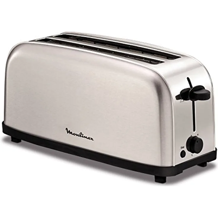 Moulinex Classic 2 Reb ? Toaster, Leistung 1400 W, Edelstahl, Grau
