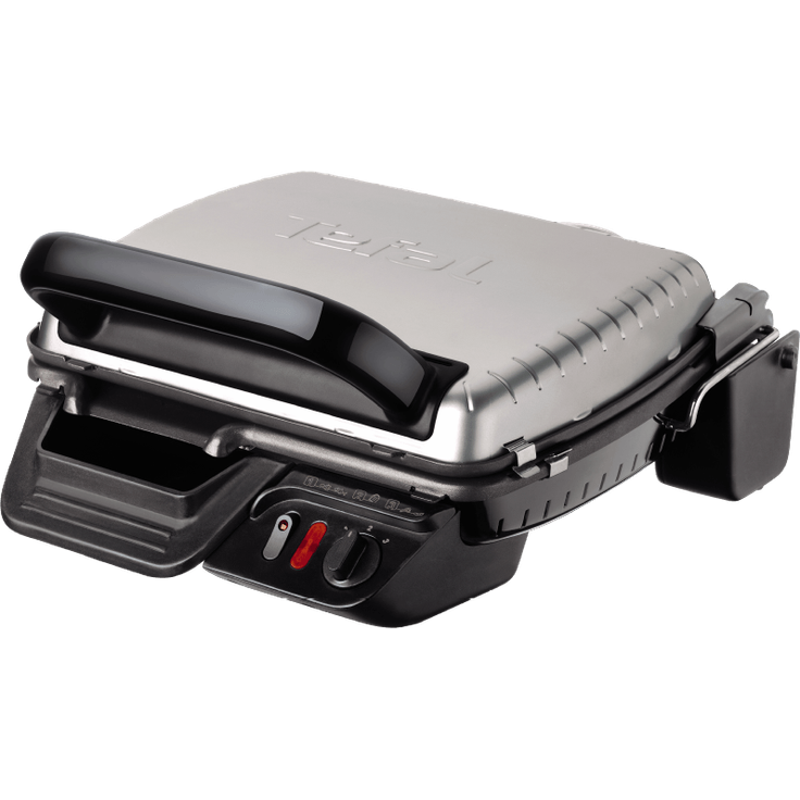 Tefal GC3050 2in1 Kontaktgrill-Sandwichmaker, 2000W, aufklappbar, als Tischgrill-BBQ und Doppelter Grillfläche, Sandwich, Toasts, Steak, Panini, Regelbarer Thermostat, antihaftbeschichtet, silber, schwarz