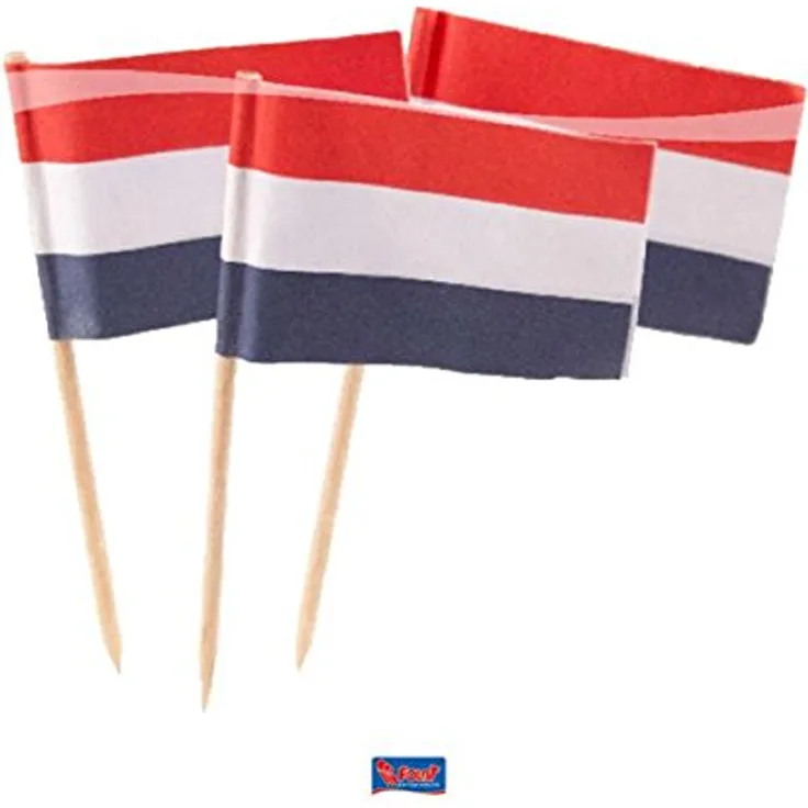 Niederländische Flagge Partypicker - 50 Stück