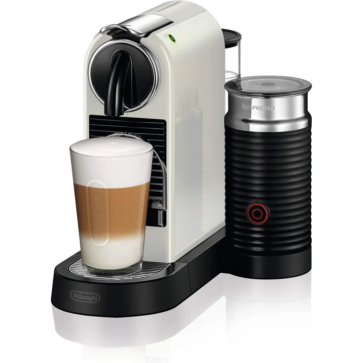 De'Longhi Nespresso Citiz EN267.WAE Kapselmaschine, Hochdruckpumpe und ideale Wärmeregelung mit Aeroccino (Milchaufschäumer), Energiesparfunktion, weiß-schwarz – Bild 1