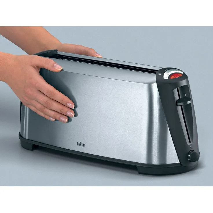 Braun Sommelier HT 600 langschlitztoaster (1000 W, Brötchenaufsatz) silber – Bild 2